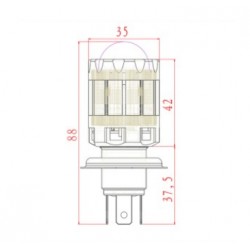 Projektor Laser LED 12V 4000 Lumen Sockel P 43 T (H4)